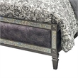 Pemberly Row Queen Bed with Crystal Acrylic Trim in Gray Fabric