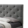 Pemberly Row Twin Size Bed with Tufted Headboard and Storage in Gray