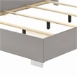 Pemberly Row Queen Size Bed with LED Headboard in Light Taupe Gray