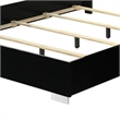Pemberly Row Queen Size Bed with LED Headboard in Piano Black