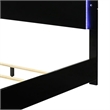 Pemberly Row Queen Size Bed with LED Headboard in Piano Black