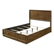 Pemberly Row Full Size Bed with Panel Headboard in Walnut Brown