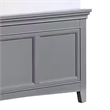 Pemberly Row Full Bed with Crown Molding and Storage Drawers in Gray