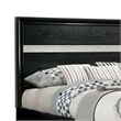Pemberly Row Contemporary Queen Size Bed with Footboard Drawers in Black