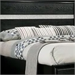 Pemberly Row Contemporary Queen Size Bed with Footboard Drawers in Black