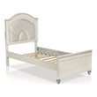 Pemberly Row Full Size Bed with Radial Arch Headboard in Pearl White
