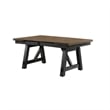 Pemberly Row Extendable Dining Table with 2 Leaves in Brown and Black