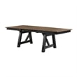 Pemberly Row Extendable Dining Table with 2 Leaves in Brown and Black