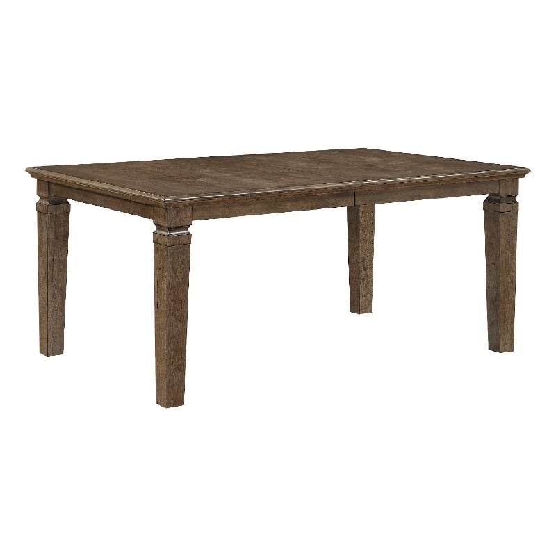 Pemberly Row Extendable Dining Table with Leaf in Light Brown