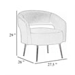 Pemberly Row Accent Chair with Curved Open Back in Teal Blue Velvet