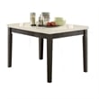 Pemberly Row Counter Height Table with Marble Top in White and Black