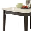 Pemberly Row Counter Height Table with Marble Top in White and Black
