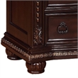 Pemberly Row 5-Drawer Wooden Chest with Engraved Details & Marble Top