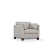 Pemberly Row Contemporary Accent Chair in Dusty White Faux Leather