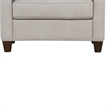 Pemberly Row Contemporary Accent Chair in Dusty White Faux Leather