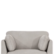 Pemberly Row Contemporary Accent Chair in Dusty White Faux Leather