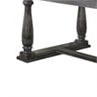 Pemberly Row Wooden Dining Table with Trestle Base 42 x 84 x 31 Inches in Gray