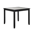 Pemberly Row 5 Pc Counter Height Dining Table and Chairs Set in Black and White