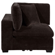 Pemberly Row Modular Corner Sofa Chair with Modern Tapered Legs in Brown Fabric