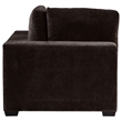 Pemberly Row Modular Corner Sofa Chair with Modern Tapered Legs in Brown Fabric