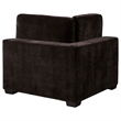 Pemberly Row Modular Corner Sofa Chair with Modern Tapered Legs in Brown Fabric