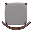 Pemberly Row Dining Side Chair Set of 2 w/ Open Curved Back in Brown Rubberwood