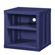 Pemberly Row 3 Piece Full Bedroom Set with Recessed Panel Design in Blue Metal