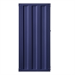 Pemberly Row 3 Piece Full Bedroom Set with Recessed Panel Design in Blue Metal