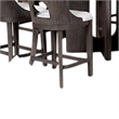 Pemberly Row 9Pc Counter Height Dining Table Set in Ash Gray Wood w/ White Seats