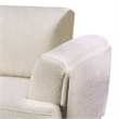 Pemberly Row Accent Chair in White Chenille with Adjustable Attached Pillow Back