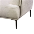 Pemberly Row Accent Chair in White Chenille with Adjustable Attached Pillow Back