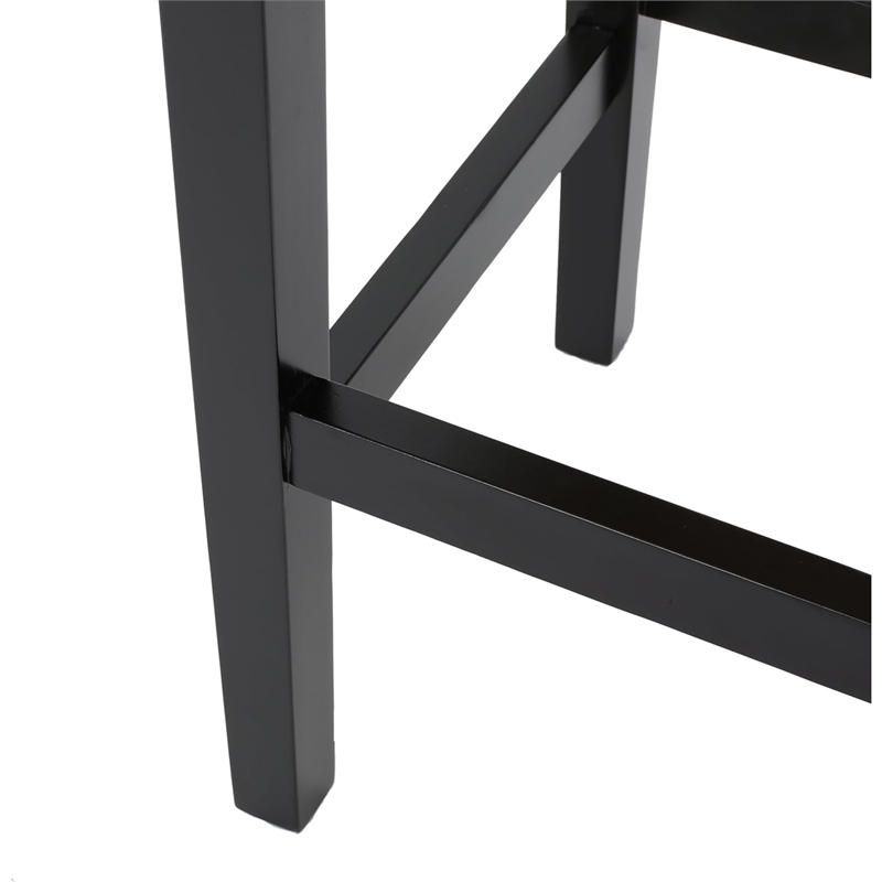 Pemberly Row Counter Stool 2Pc - Gray w/ Waterproof Cushioned Seat & Black Frame