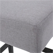 Pemberly Row Counter Stool 2Pc - Gray w/ Waterproof Cushioned Seat & Black Frame
