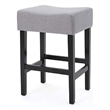 Pemberly Row Counter Stool 2Pc - Gray w/ Waterproof Cushioned Seat & Black Frame