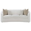 Pemberly Row 2 Piece Sofa and Loveseat Set with 6 Accent Pillows in White Boucle