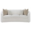 Pemberly Row 2 Piece Sofa and Loveseat Set with 6 Accent Pillows in White Boucle