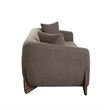 Pemberly Row 91 Inch Sofa with 2 Accent Pillows in Toffee Brown Polyester