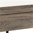 Pemberly Row Twin Panel Bed with Nailhead Trim in Ivory Fabric and Gray Wood