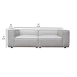 Pemberly Row 2 Pc Modular Lounge Sofa in Textured Barley Gray Polyester Fabric