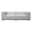 Pemberly Row 2 Pc Modular Lounge Sofa in Textured Barley Gray Polyester Fabric