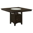 Pemberly Row 9 Piece Counter Height Dining Table Set with Wine Storage in Brown