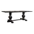 Pemberly Row Rectangular Dining Table with Double Pedestal in Vintage Black