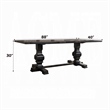 Pemberly Row Rectangular Dining Table with Double Pedestal in Vintage Black