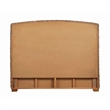Pemberly Row Hand Woven Banana Leaf Eastern King Bed w/ Chamfered Legs in Brown