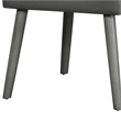 Pemberly Row Leatherette Dining Chair Set of 2 with Splayed Tapered Legs in Gray