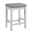 Pemberly Row 4 Pc Counter Height Table with USB Ports & 3 Stools in White & Gray
