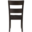Pemberly Row Side Chair Set of 2 with Ladder Backrest in Dark Brown