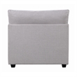 Pemberly Row Armless Chair with Reversible Cushions and 2 Accent Pillows in Gray