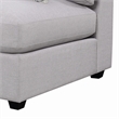 Pemberly Row Armless Chair with Reversible Cushions and 2 Accent Pillows in Gray