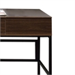 Pemberly Row Industrial Writing Desk with Lift Top and USB Port in Brown